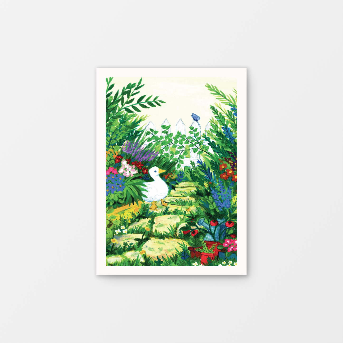 Set of 4 Gouache Art Mini Prints 5" x 7"