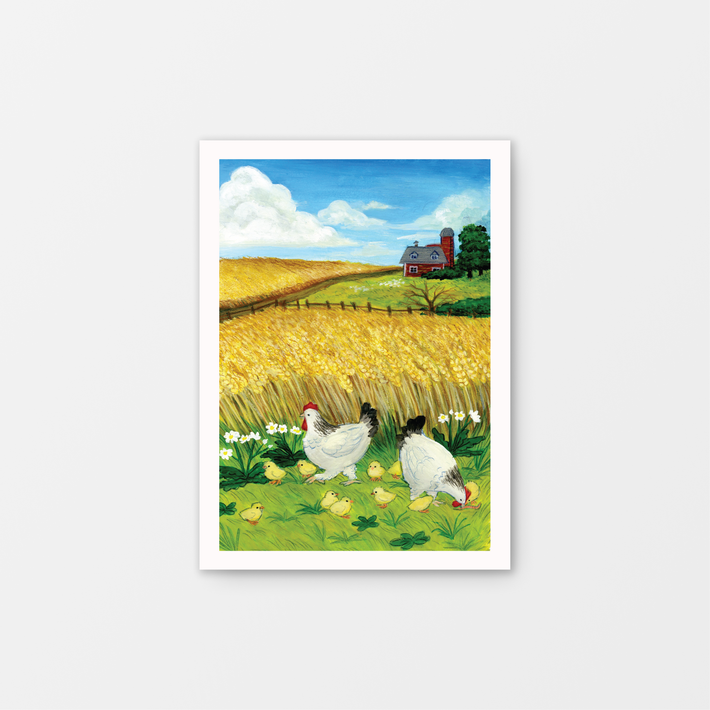 Set of 4 Gouache Art Mini Prints 5" x 7"