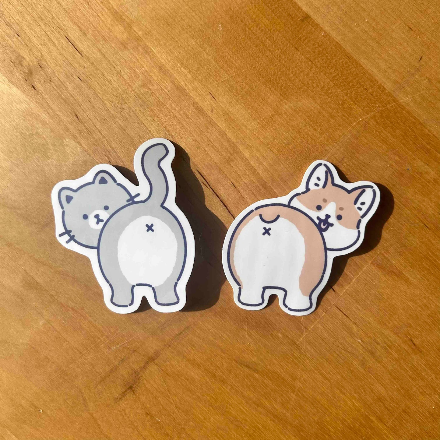Corgi Butt Stickers Waterproof Vinyl Die-cut Sticker