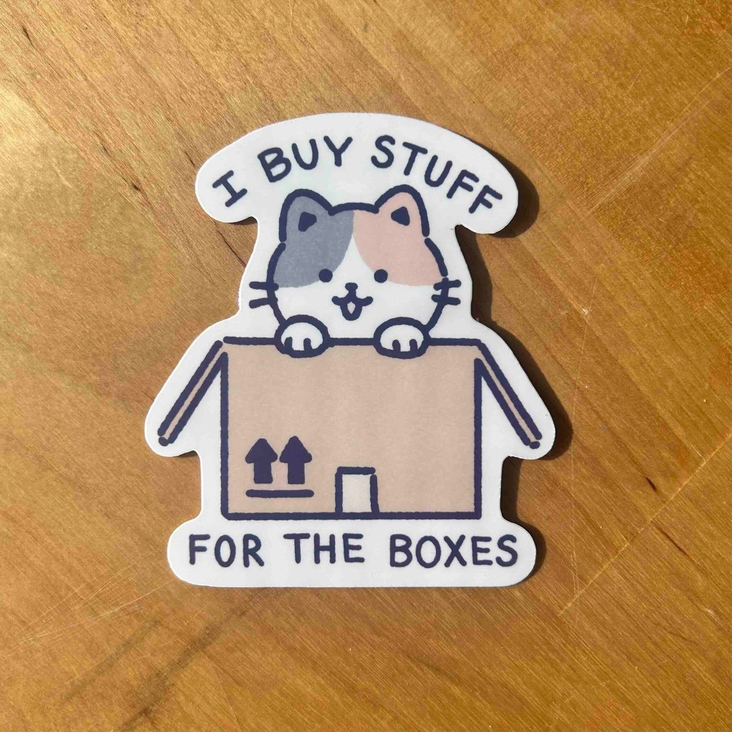 Box Lover Cat Sticker Waterproof Vinyl Die-cut Stickers