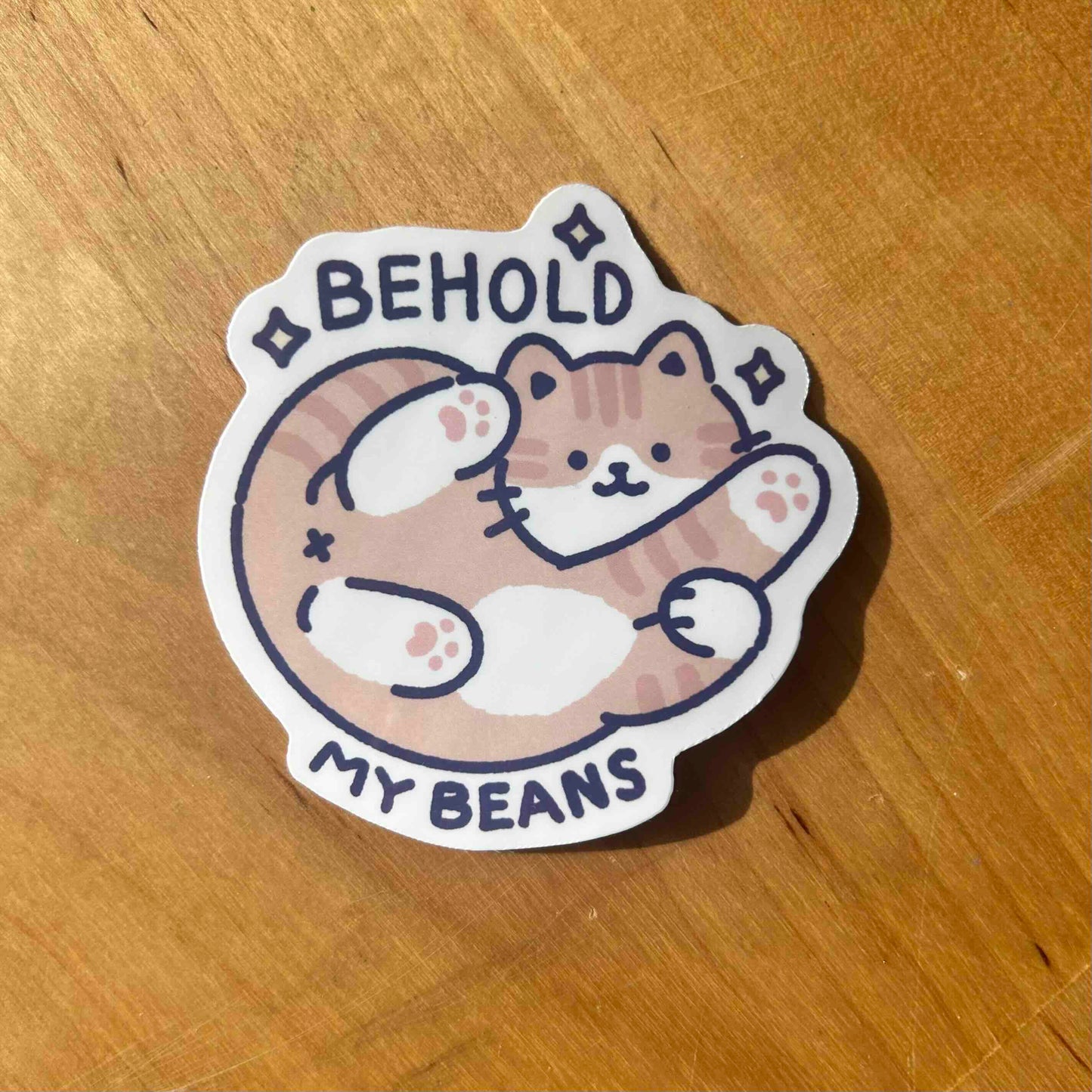 Toe Beans Cat Sticker Waterproof Vinyl Die-cut Stickers
