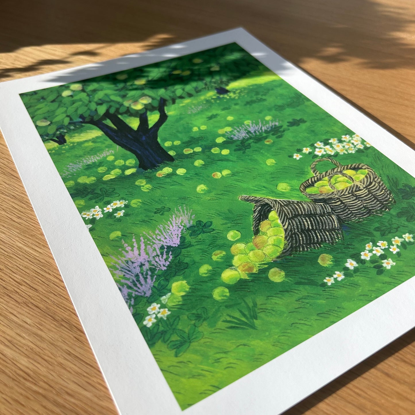 Apple Orchard Gouache Art Print 8.5 x 11