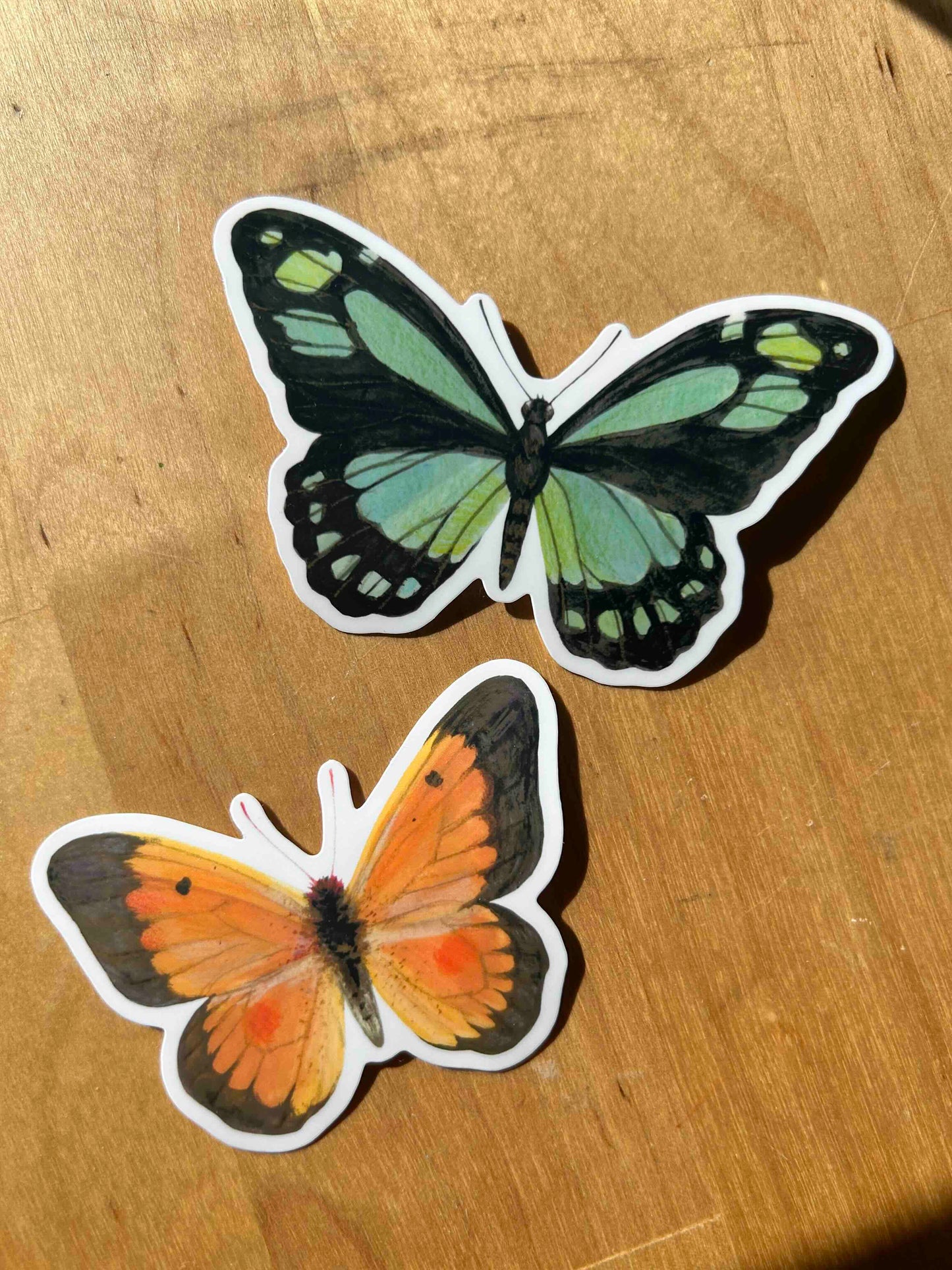 Set of 4 Butterfly Stickers Waterproof Vinyl Die-cut Stickers