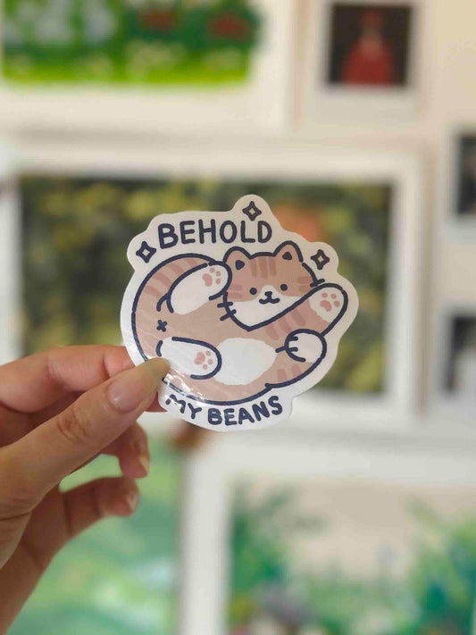 Toe Beans Cat Sticker Waterproof Vinyl Die-cut Stickers