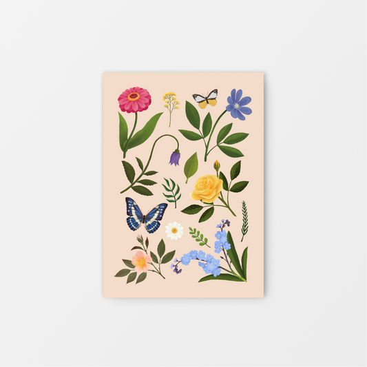 Flower Party Card