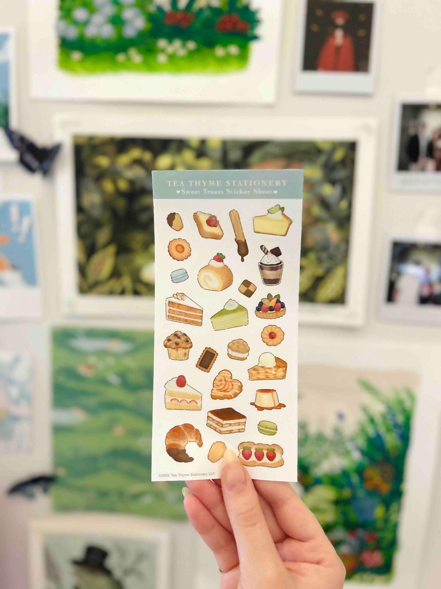 Sweet Treats Sticker Sheet 3" x 6.25" Waterproof Vinyl Stickers