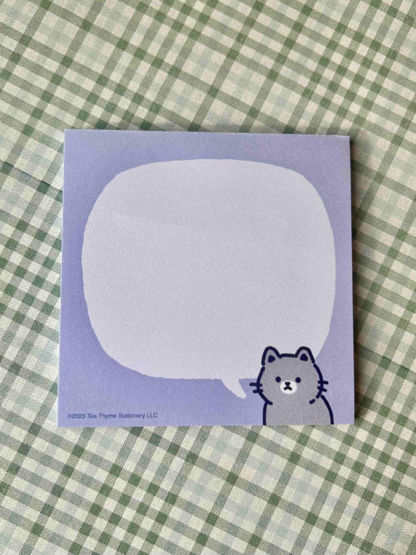 Cat Speech Bubble Memo Pad (Old Design) 50 sheets 4" x 4"